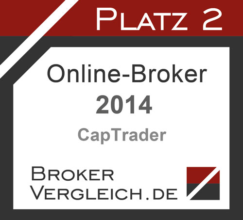 Platz 2 Online-Broker 2014 CapTrader