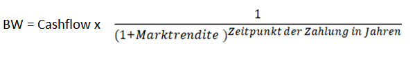 Formel zur Ermittlung des Barwertes